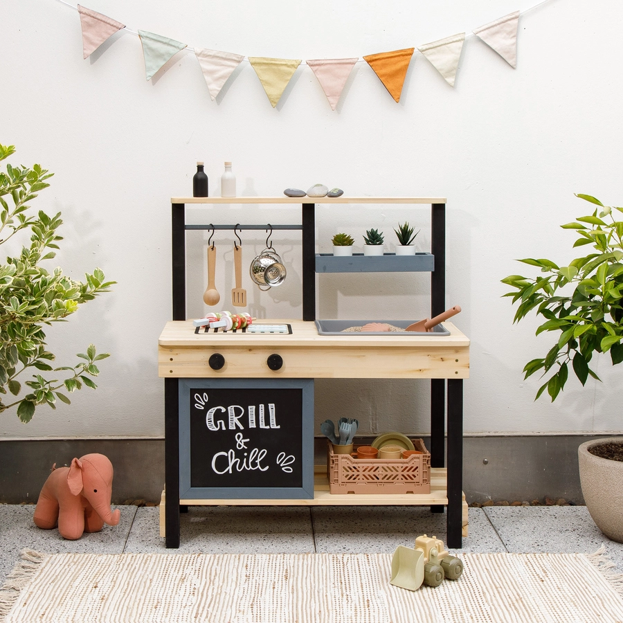 MUDDY BUDDY® Matschküche Grill & Chill, natur-schwarz