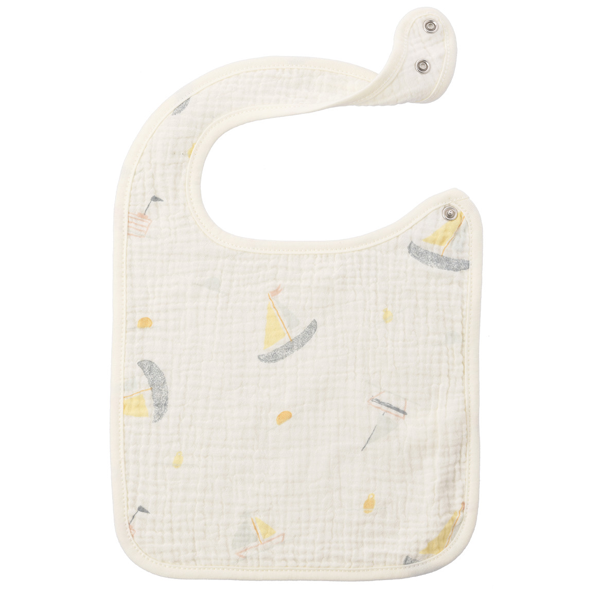 Topomini 2 Musselin-Lätzchen mit Allover-Print grau / creme