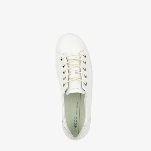 Ecco Soft 2.0 leren dames sneakers wit