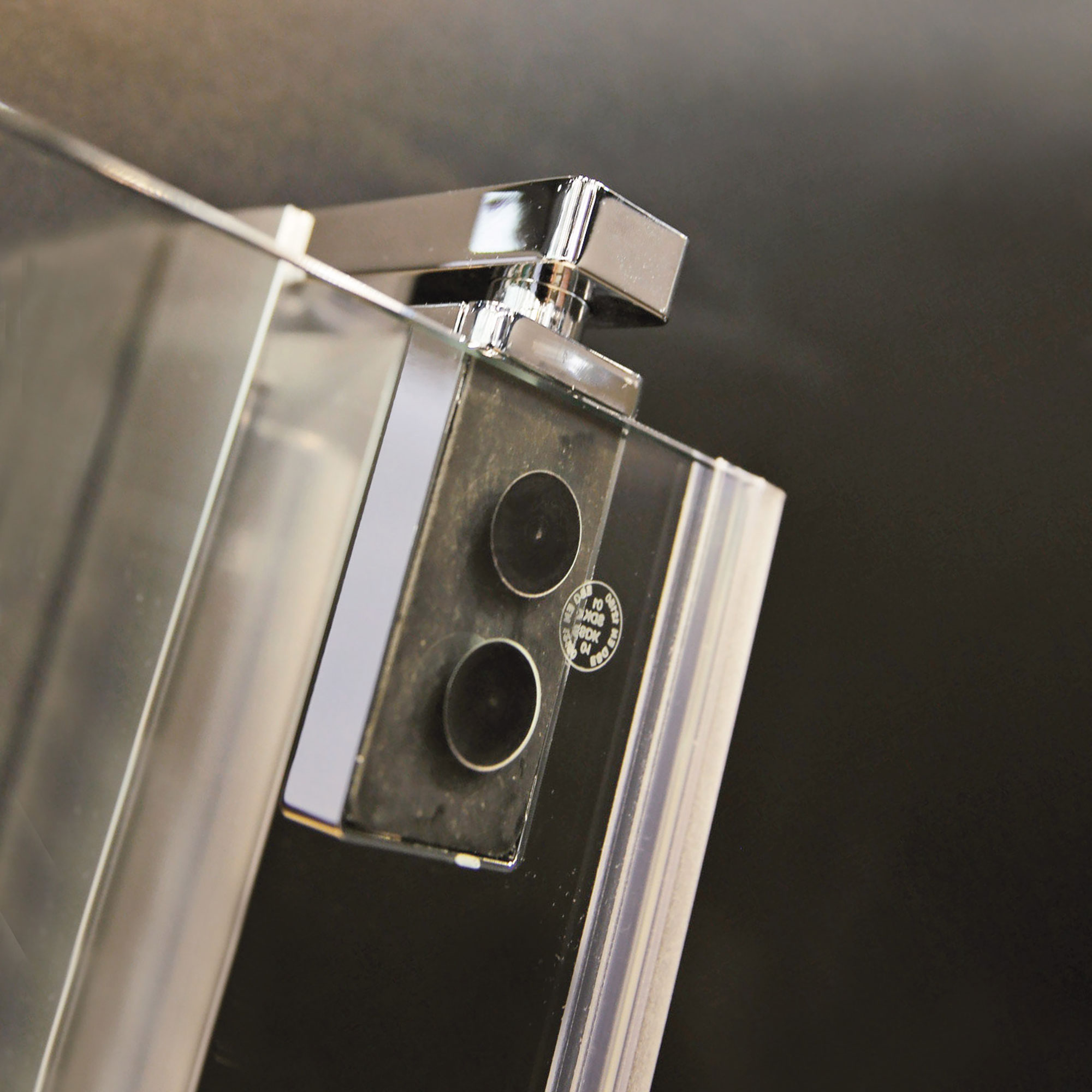 Breuer Europa Design Drehtür (Anschlag rechts) für Seitenwand alu chromeffekt Klarglas 900 mm