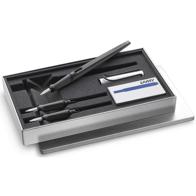 LAMY Füllfederhalter-Set Joy, 1.1 mm/1.5 mm/1.9 mm, schwarz