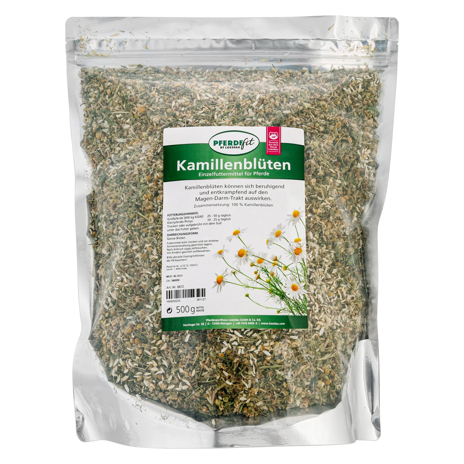 PFERDEfit by Loesdau Kamillenblüten ganz  - 500 g