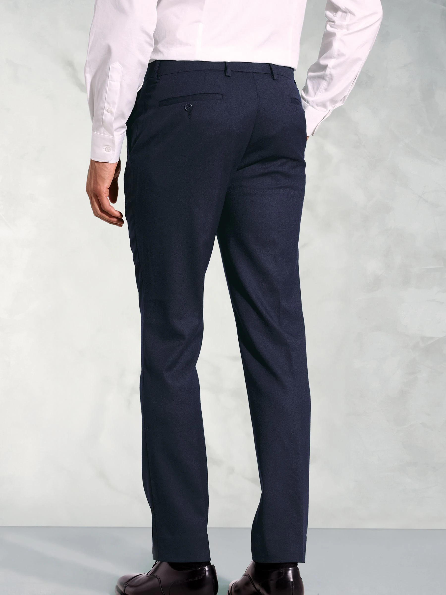 Blauw - Brook Taverner Flannel Trousers
