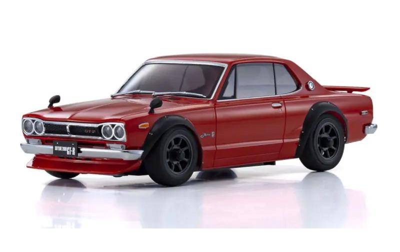 Sportwagen Nissan Skyline 2000 GT-R Rot, ASC MA-020Autoscale Mini-Z Karosserie in limitierter Sonderausführung