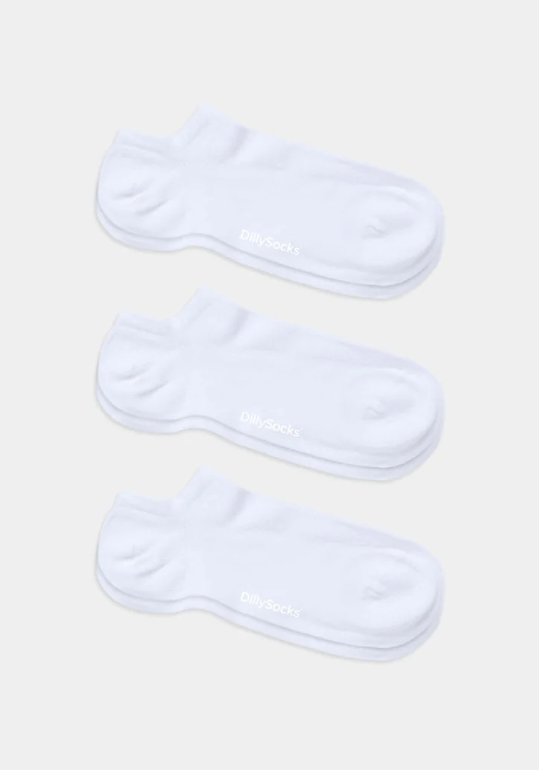 DillySocks 3er-Pack Sneakersocken Short Snow White