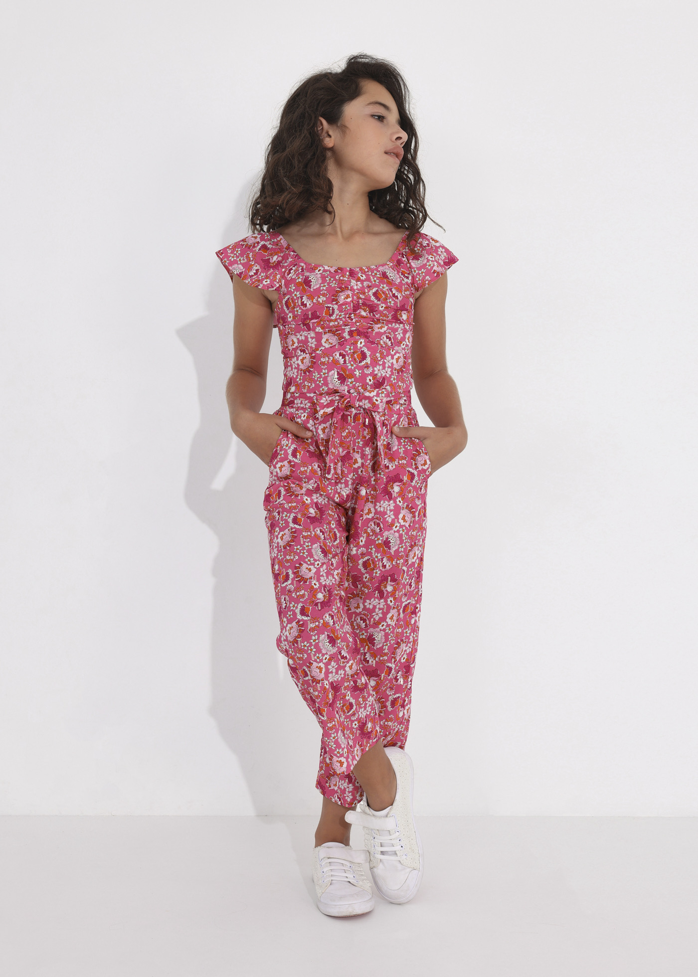 Blusa de viscose estampada para meninas