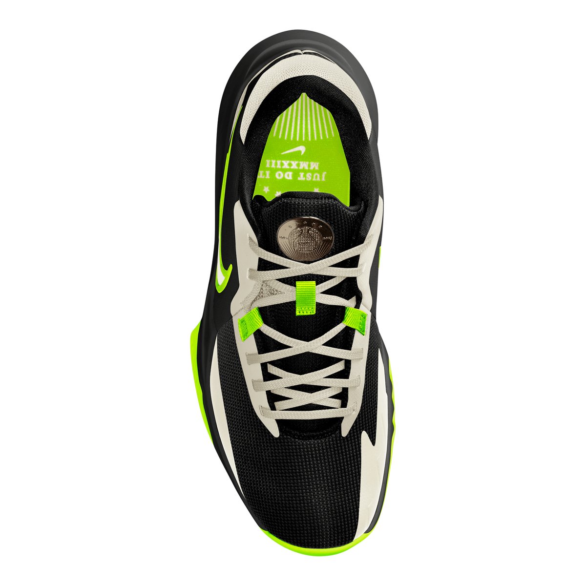 NIKE-Prcision_6-m-Basket de basketball - Talon plat - Autre Noir Toile Filet pailleté