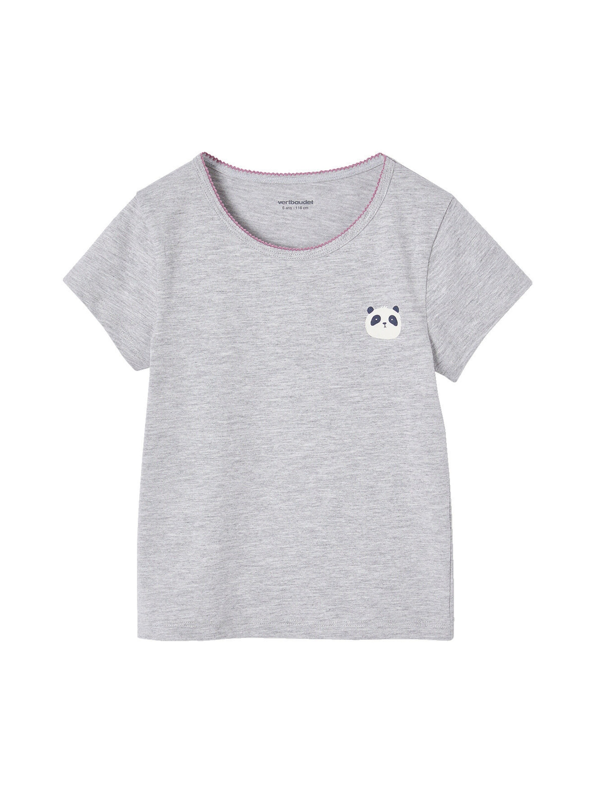 Vertbaudet 3er-Pack Mädchen T-Shirts mit Tieren wollweiß