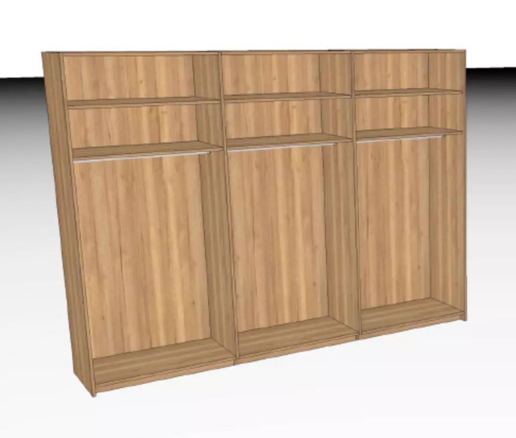 Kleiderschrank Steel 299 x 222 cm