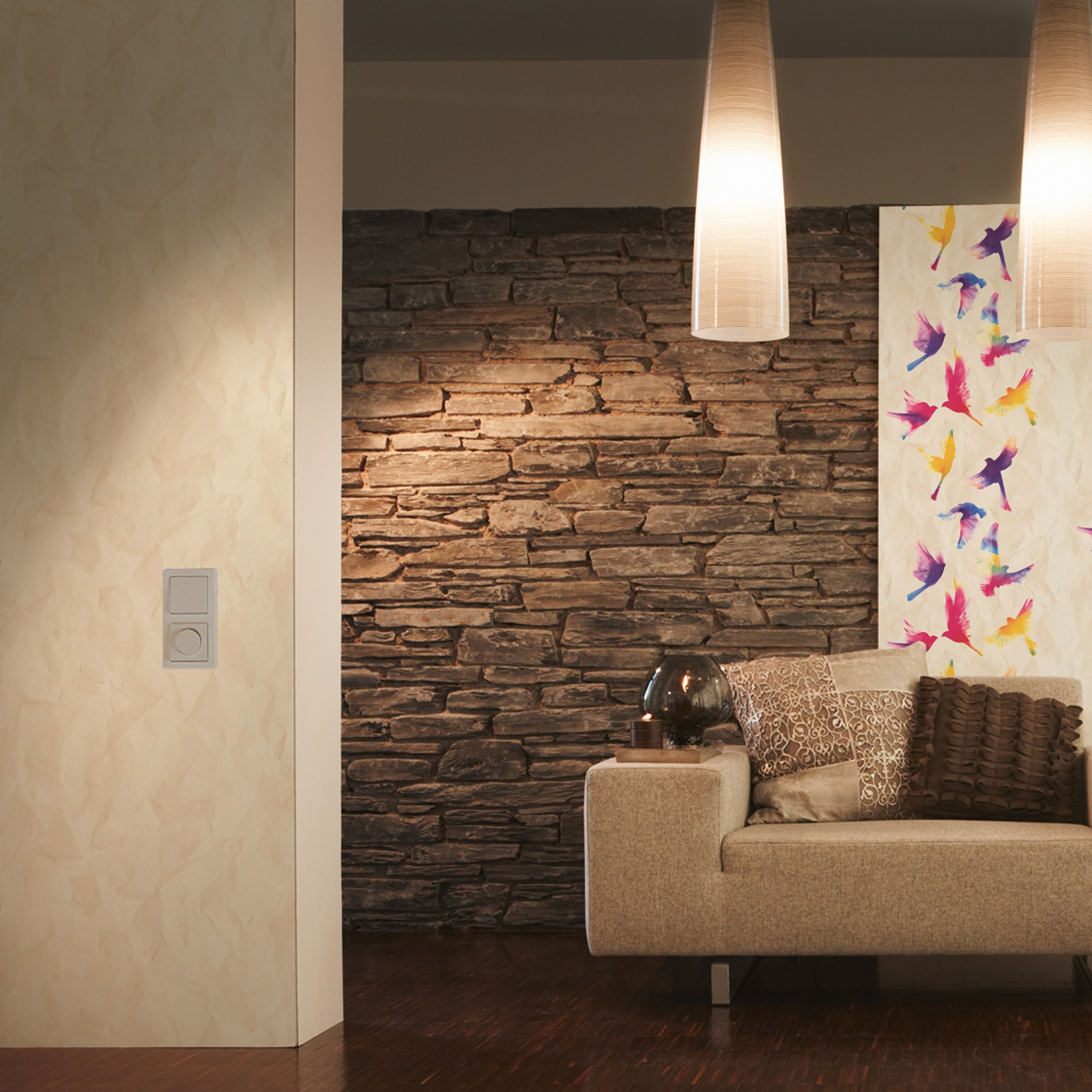 Vliestapete - Struktur - beige - 10 Meter