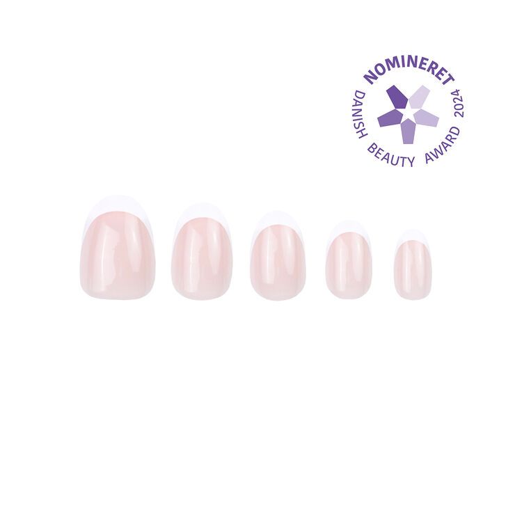 DUFFBEAUTY Classic French Almond - Reusable Instant Press-on Manicure
