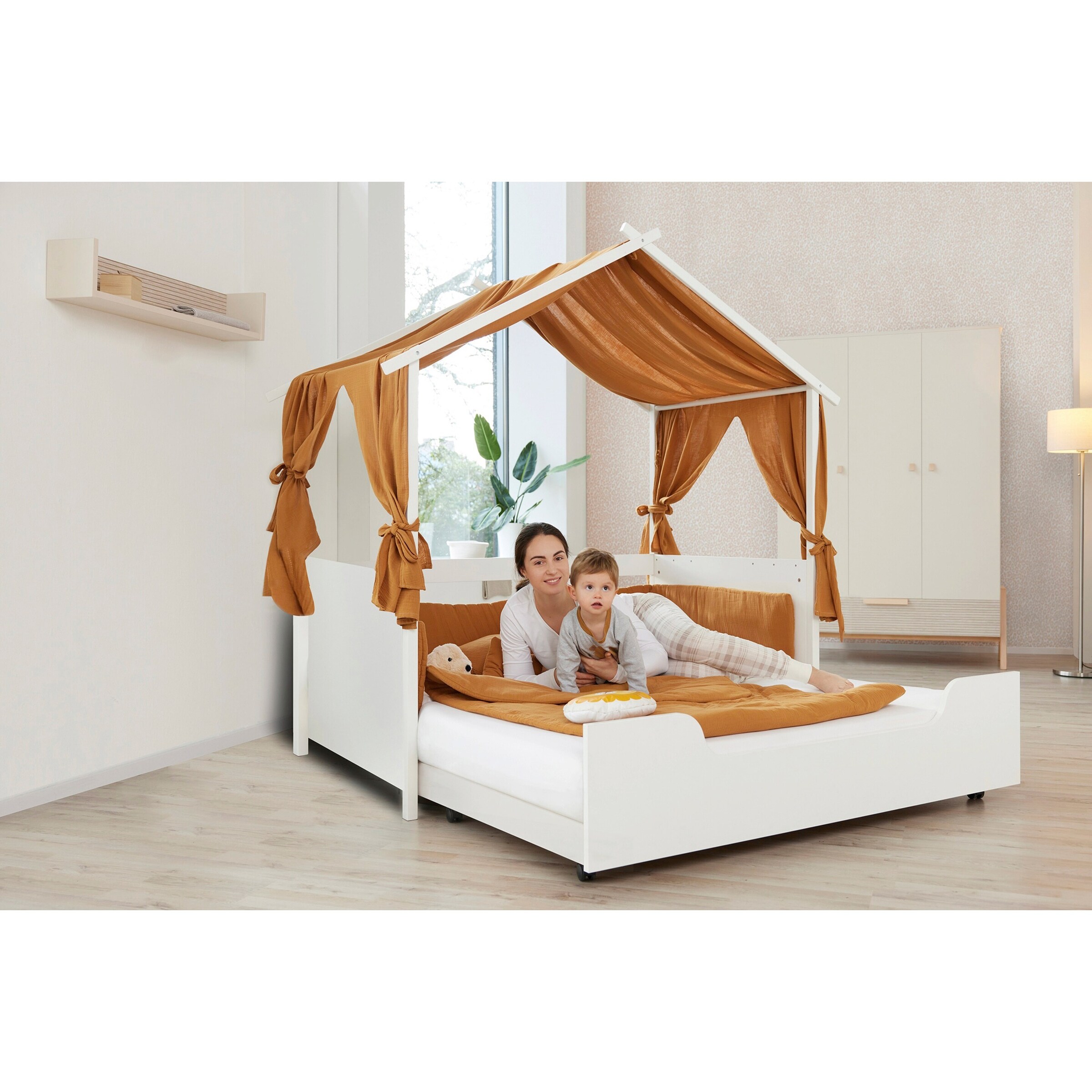 Schardt Beistellbett Nic 60 x 120 cm mit Umbausatz zum Hausbett