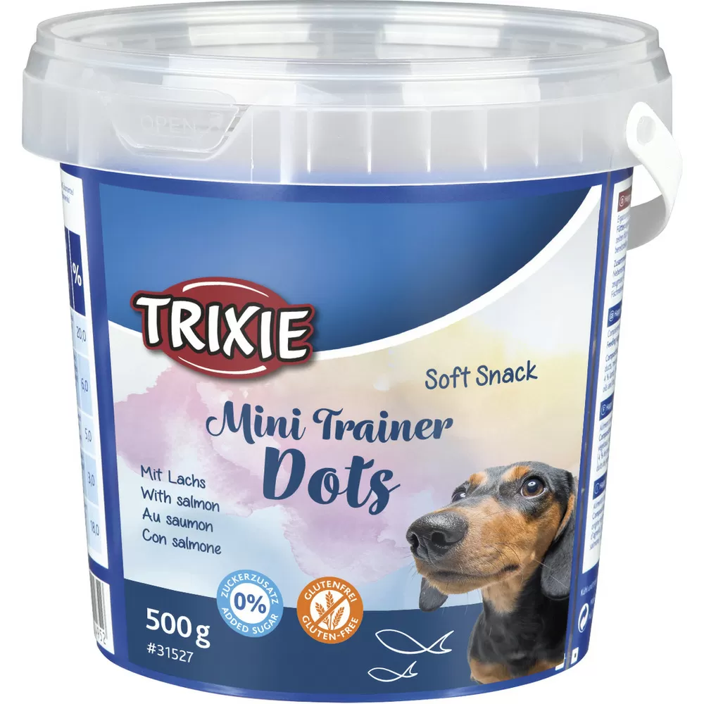 Trixie hundegodbidder i spand, Mini Trainer Dots m. laks