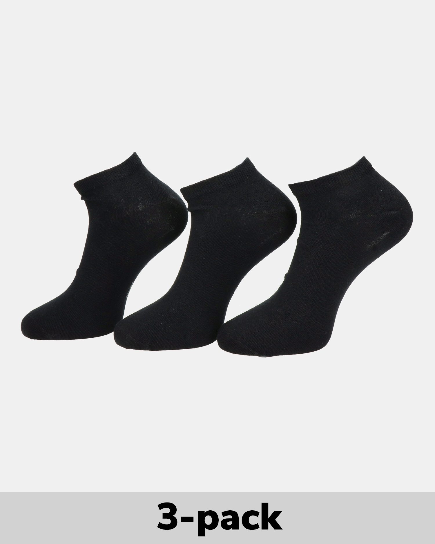 Nelson 3-Pack Enkelsokken Sokken  - zwart