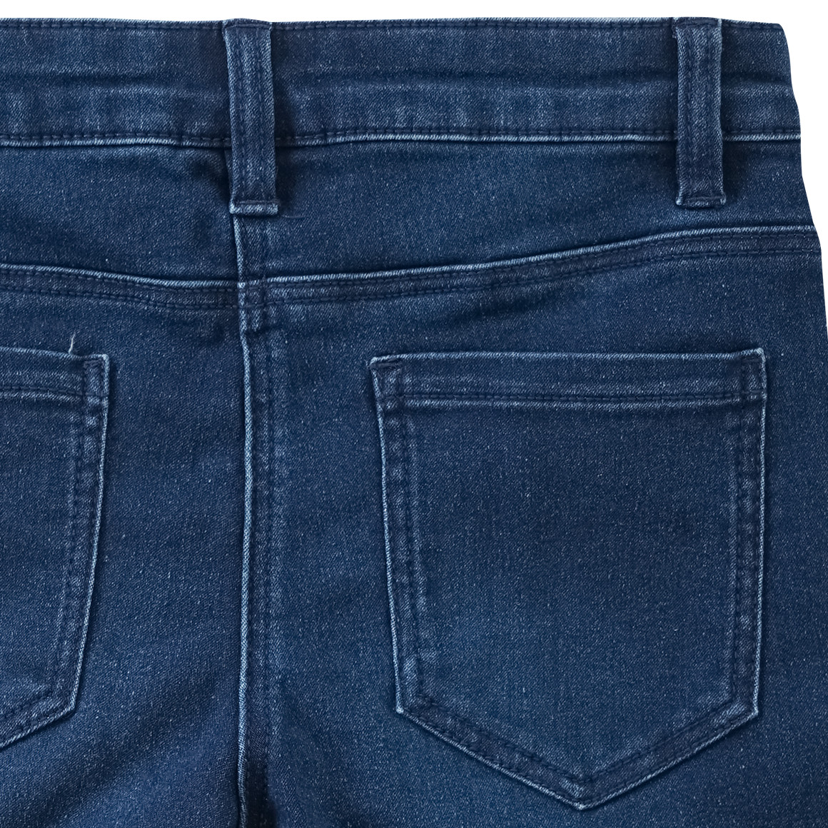 Famy 3 Mädchen Jeansshorts im Five-Pocket-Style dunkelblau / blau / grau