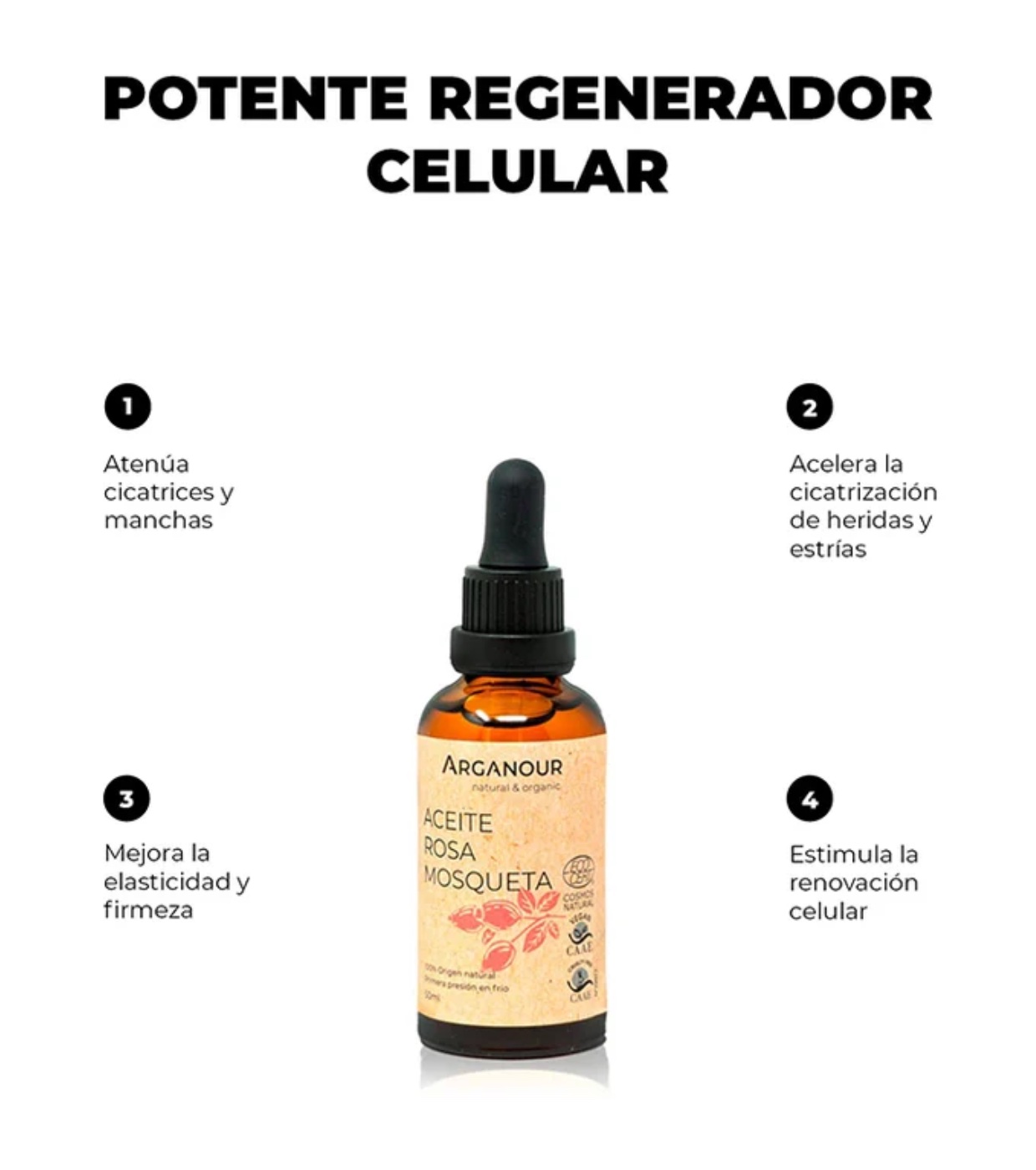 Arganour - óleo de rosa mosqueta 100% puro