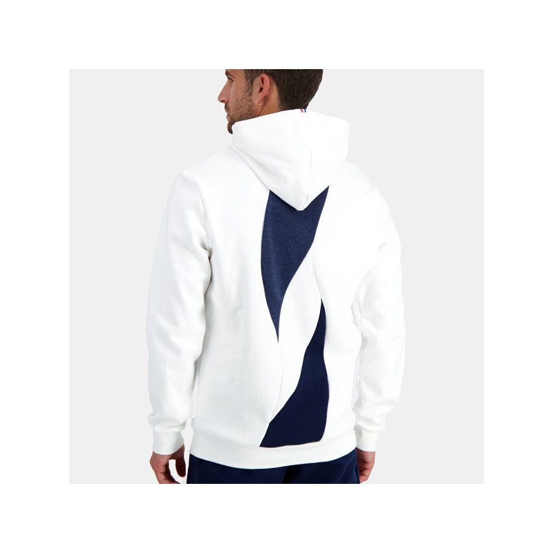 Sweat capuche N1 blanc Saison Le Coq