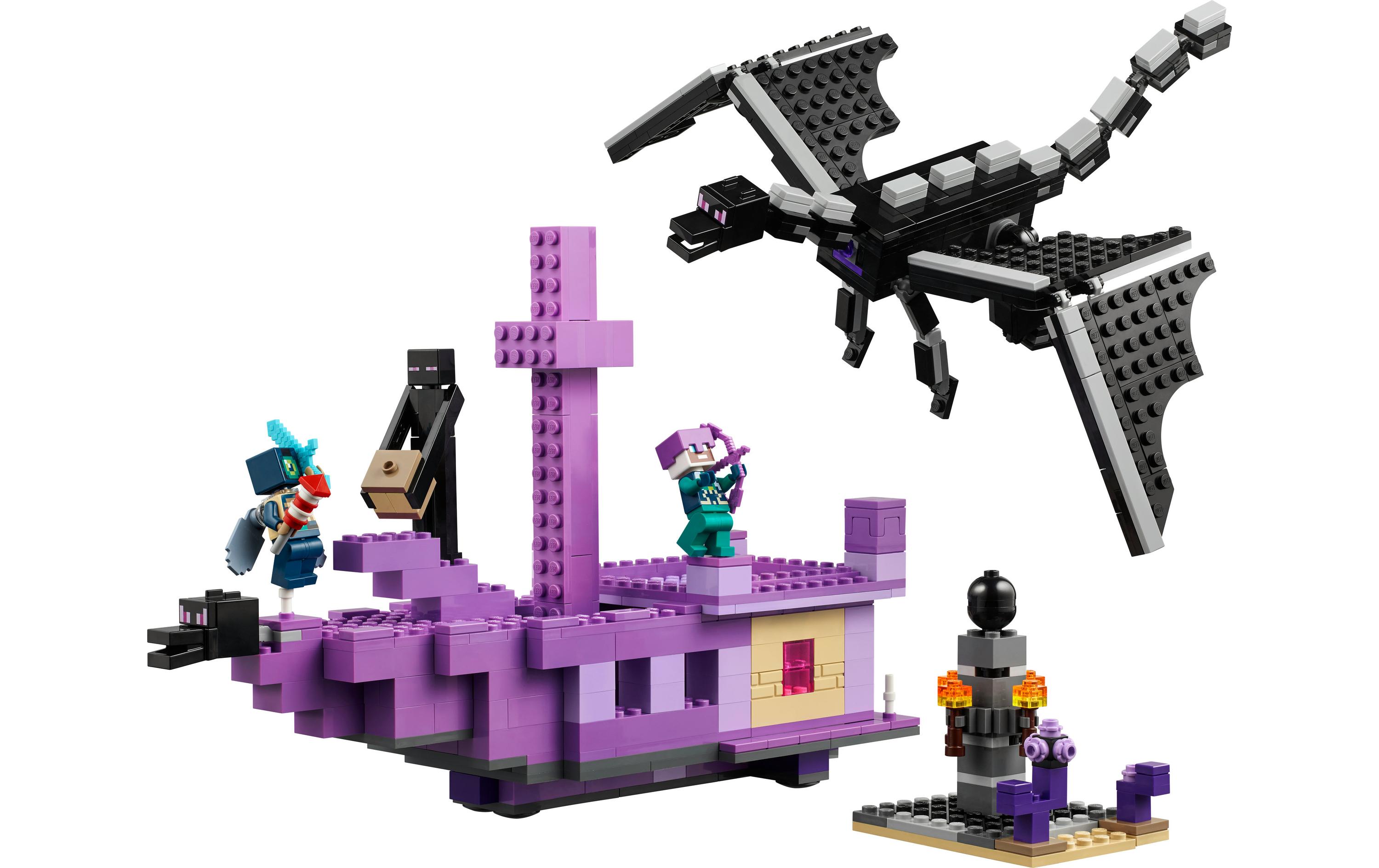 Minecraft Der Enderdrache und das Endschiff 21264Bauspielzeug zum beliebten Videospiel