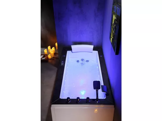 Baignoire Balnéo LORD SOLO MAX Black DROITE - 1 Place ARCHIPEL® 180X90