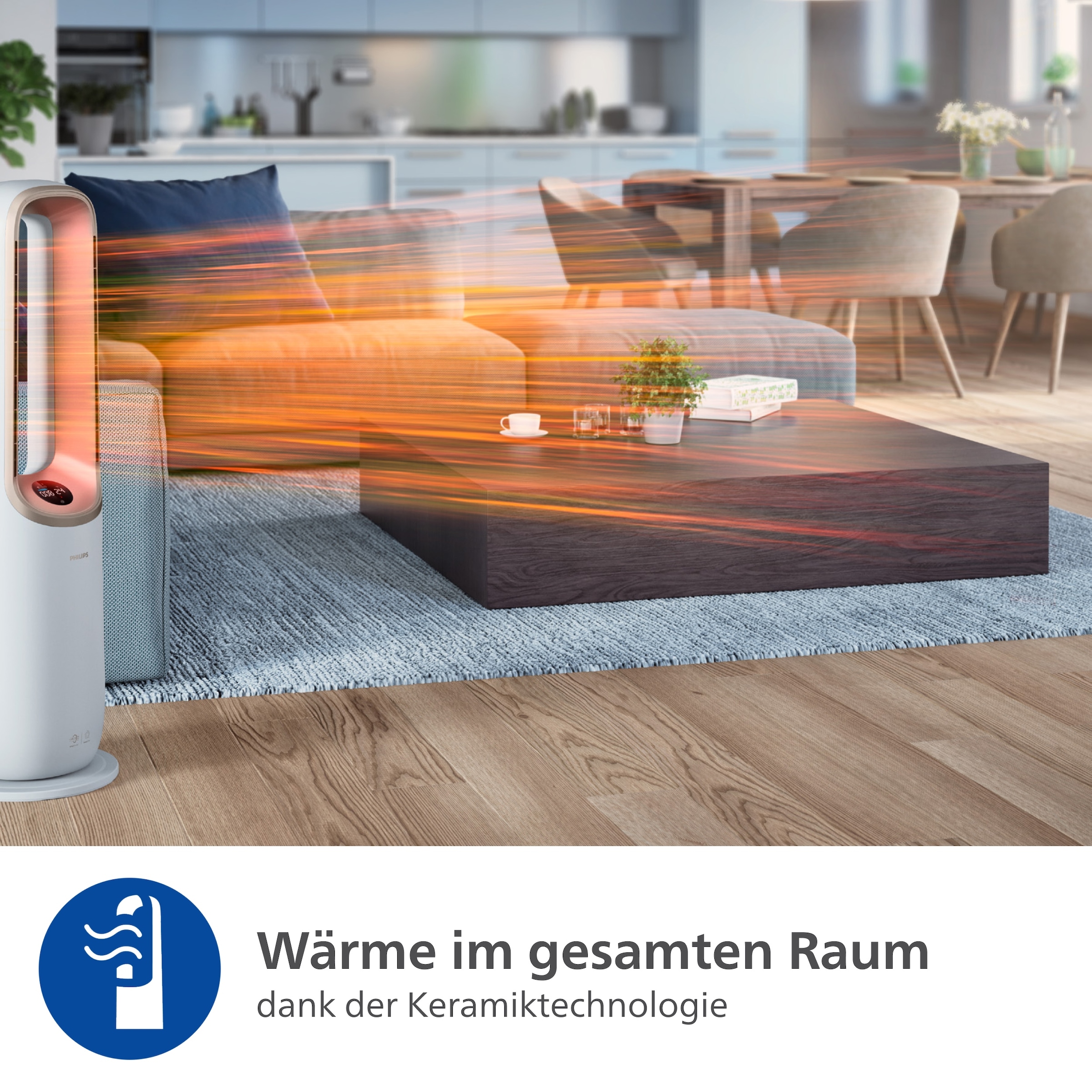 Philips Luftreiniger »AMF870 Air Performer, 3-in-1 Reinigen, Kühlen & Heizen« für 70 qm Räume für Allergiker geeignet, CADR 270 m³/h, mit Air+ App verbunden