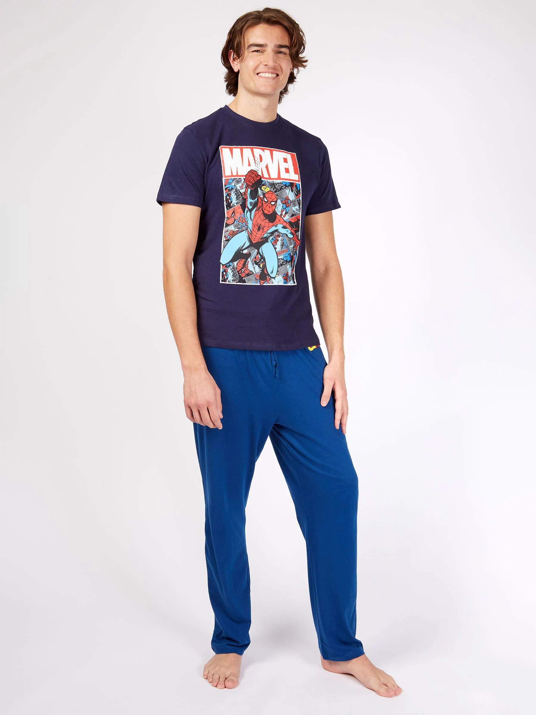 Personage Marvel Spiderman Disney herenpyjama van 100% katoen