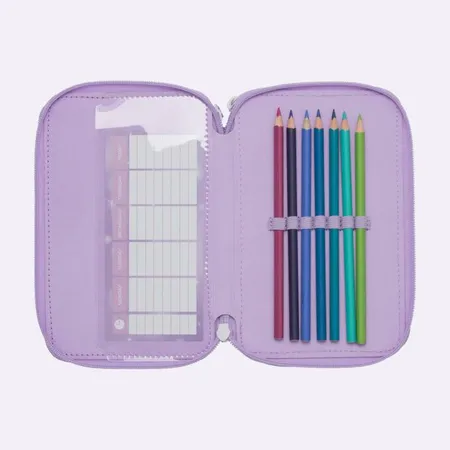 Beckmann 3-fächrige Federmappe mit Inhalt, Candy