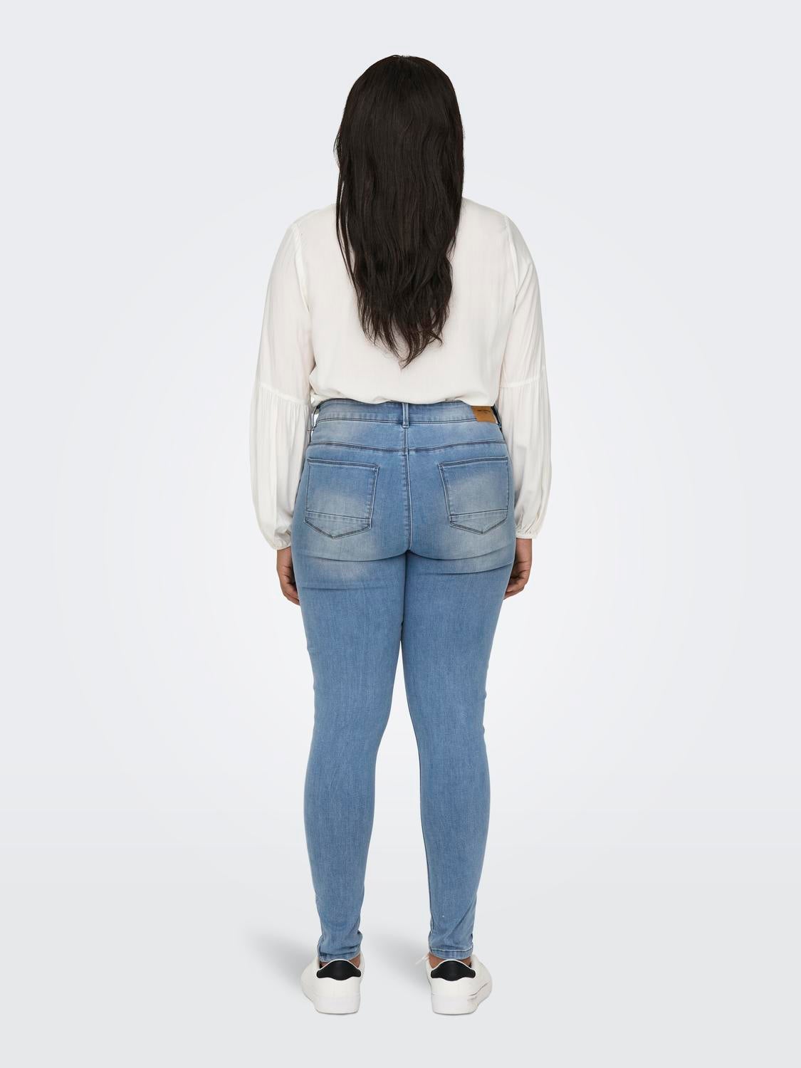 CARKARLA Mittlere Taille Skinny Fit Jeans Light Blue Denim
