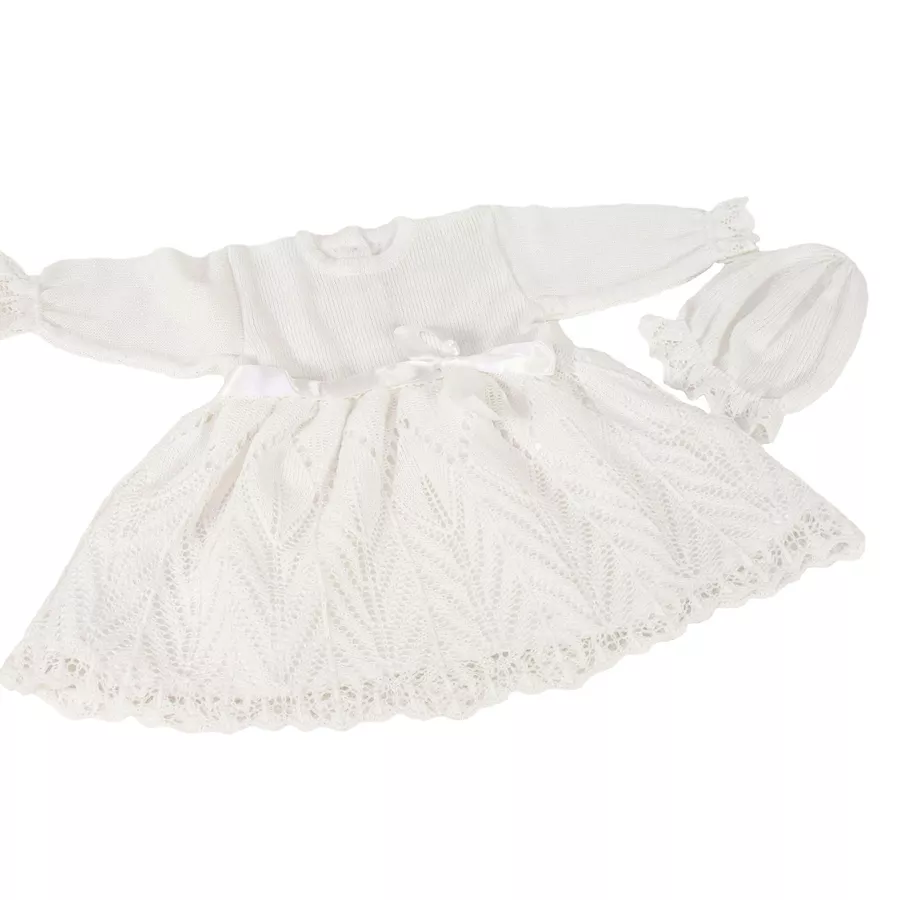 HOBEA Taufkleid Joahanna mit Mütze weiß