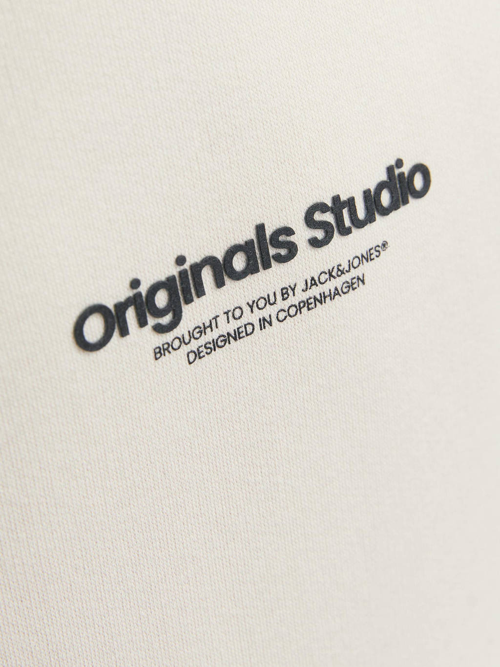 JACK & JONES hoodie JORVESTERBRO met tekst offwhite