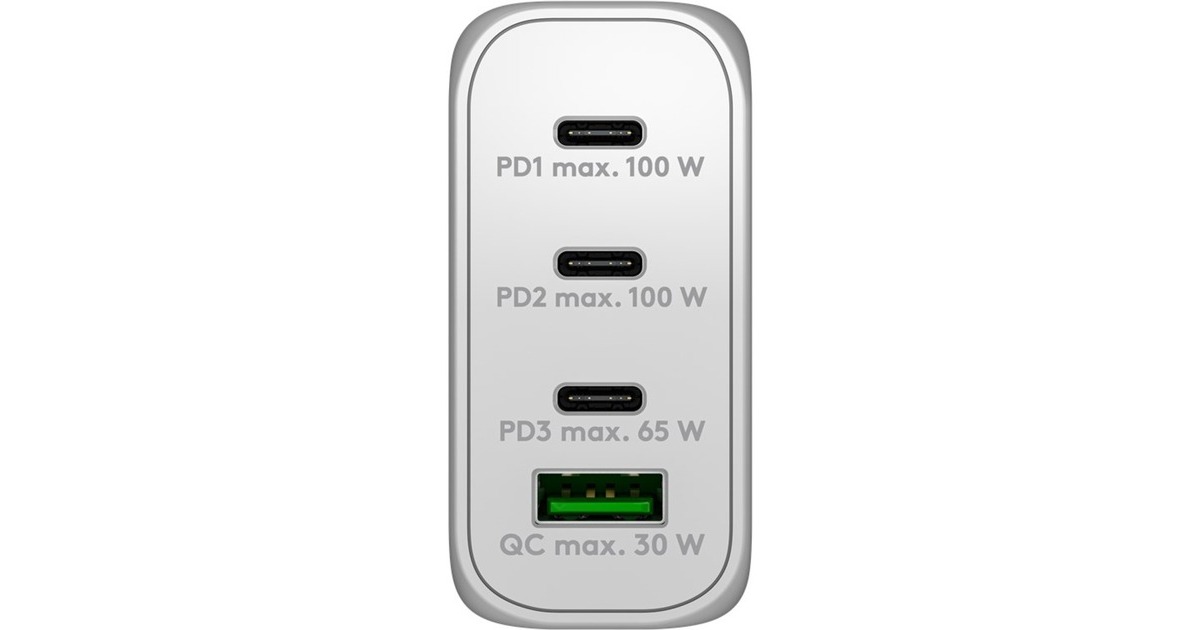 goobayUSB-C PD Multiport Quick Charger (100 W)  (Wit)