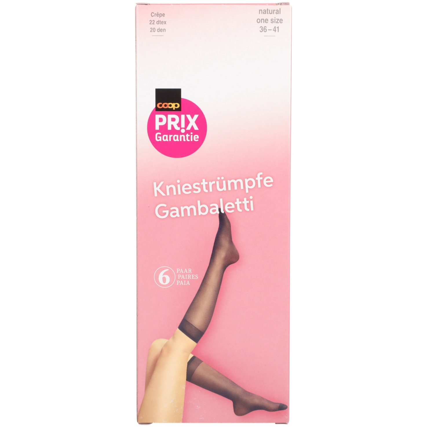 Prix Garantie Knie. Box one size natural