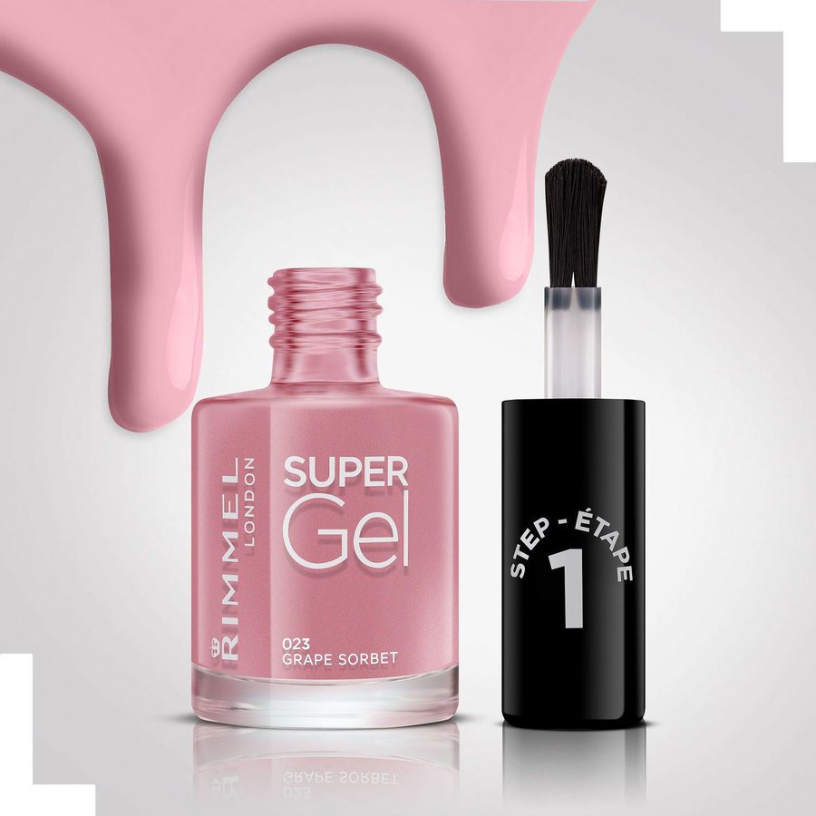 Rimmel London Super Gel Nail Polish #023 Grape Sorbet 12ml