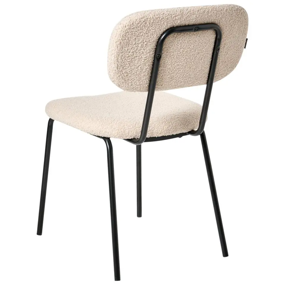 ADAIR - Eetkamerstoel set van 2 - Beige - Bouclé