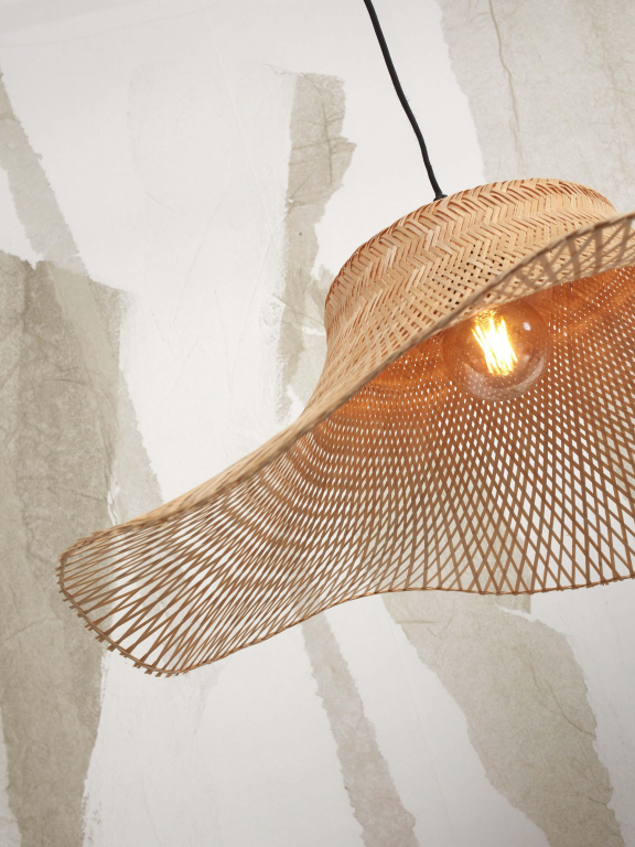 Good&Mojo Ibiza hanglamp Ø65 large zwart/naturel