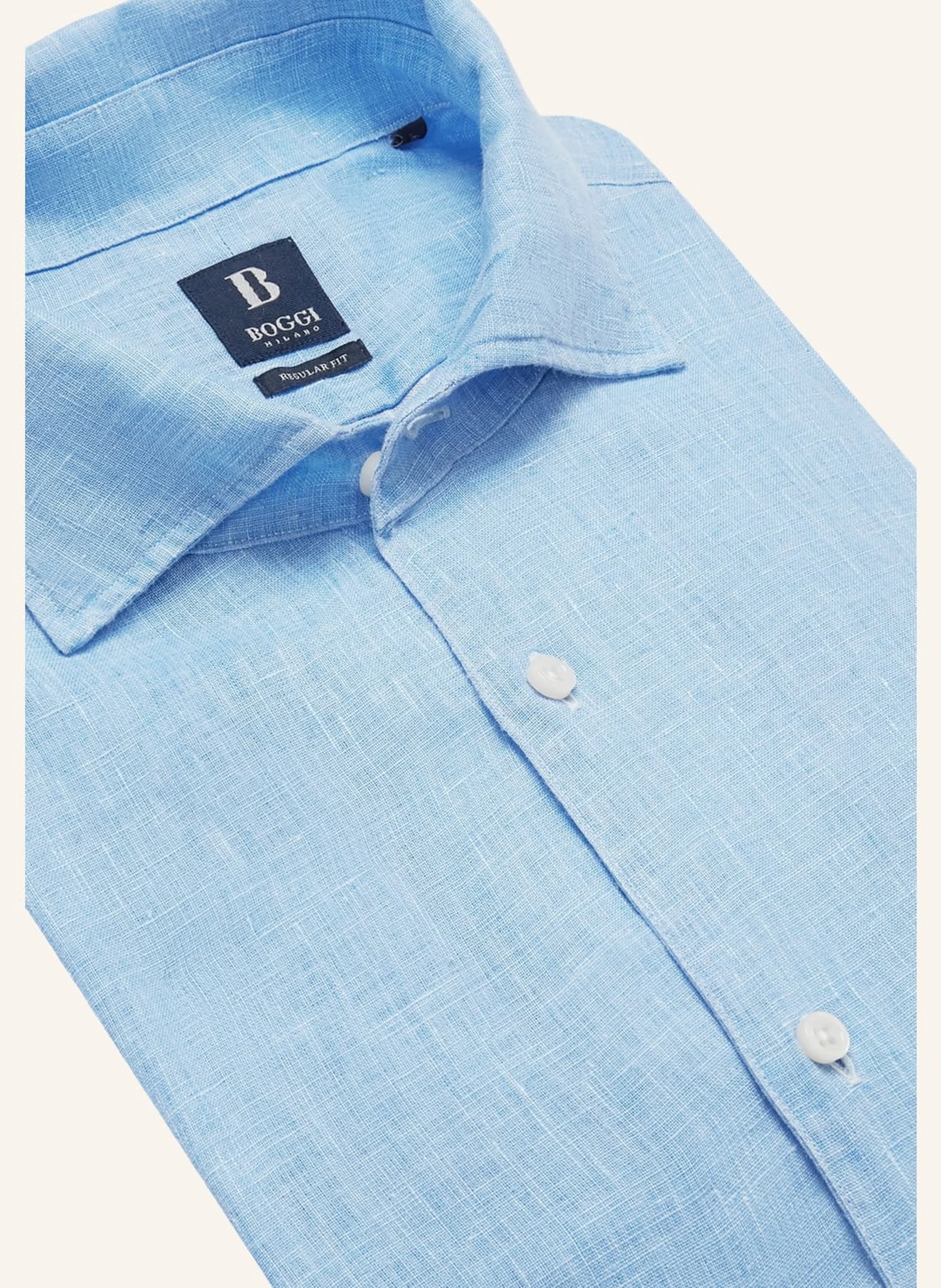 BOGGI MILANO Leinenhemd Regular Fit