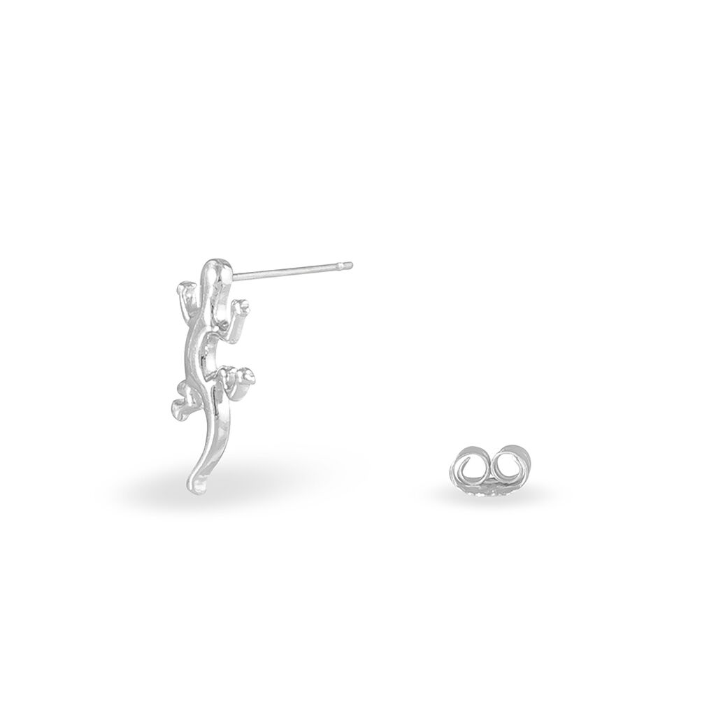 Boucles D'oreilles Puces Ivelyse Argent Blanc
