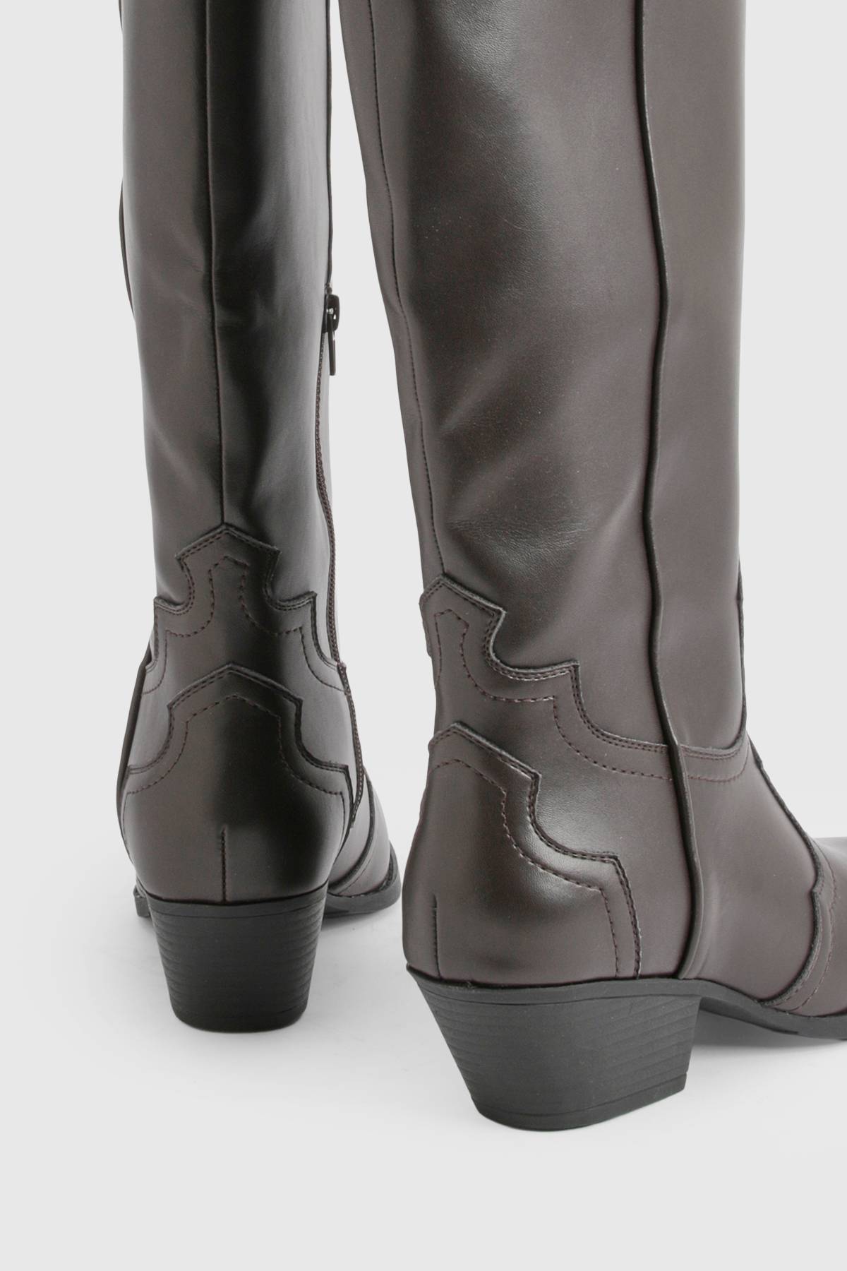 boohoo Bottes de cowboy western avec embout métallique