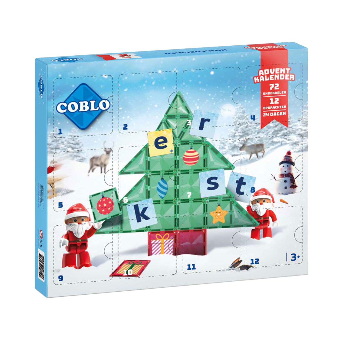 Coblo Magnetisch Bouwspeelgoed Adventskalender, 72dlg.