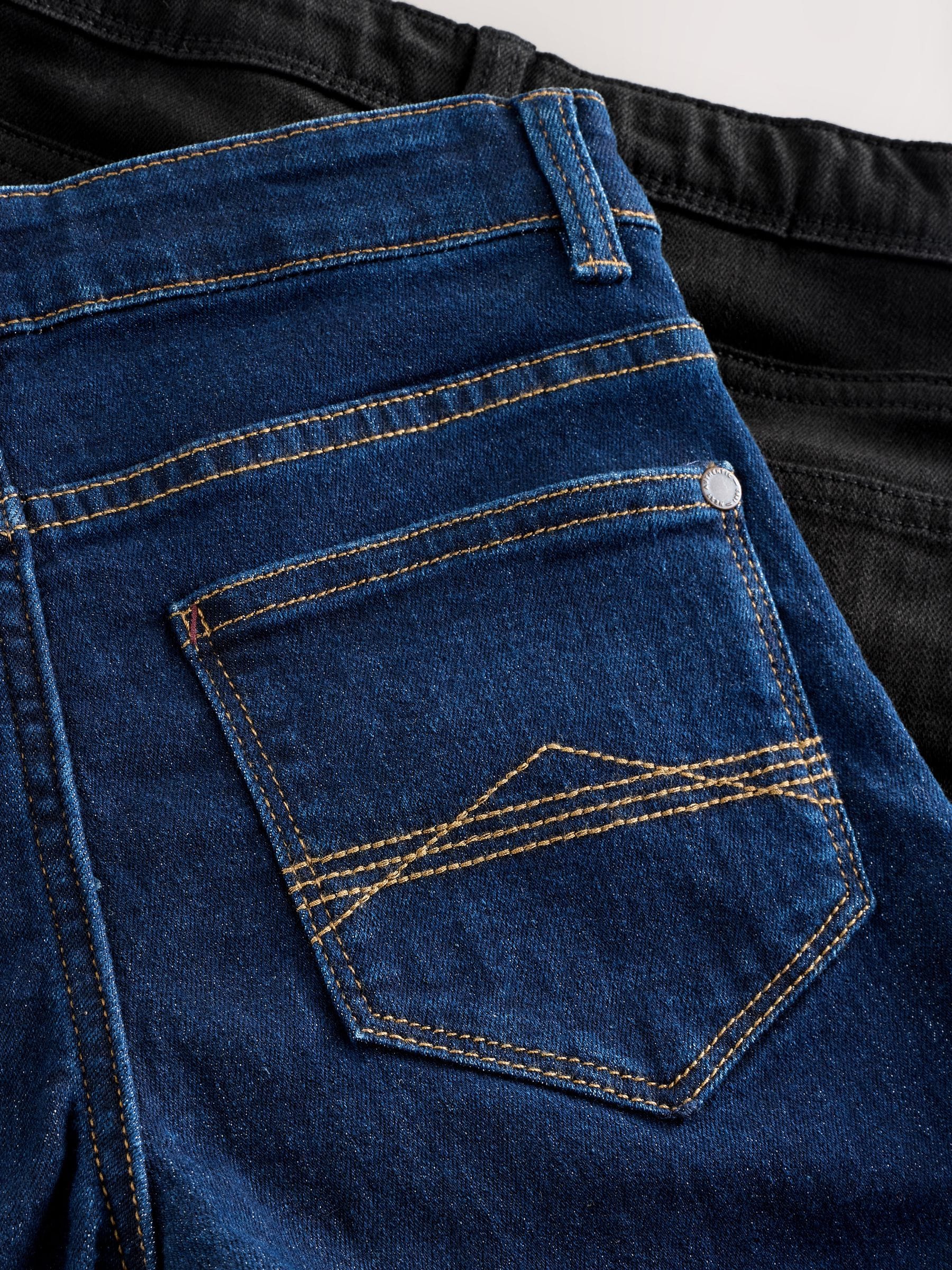Zwart denim - Stretchjeans 2 stuks (3-17jr)