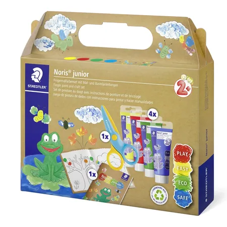 STAEDTLER® Noris® junior 61 Gemischtes Bastelset mit Fingermalfarben für Kleinkinder, 6-teilig