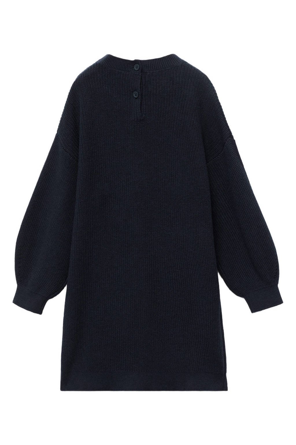 Mango Kids midi jurk gebreid marine