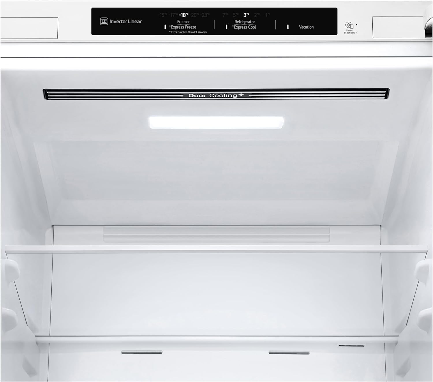 LG GBP62SWNAC, Klasse A, 384 L, Kühl-/ Gefrierkombination, Frische Features, Kühlschrank mit Gefrierfach und Innendisplay, DoorCooling+, LINEARCooling, 59,5 x 203 x 67,5 cm ꟷ Super White