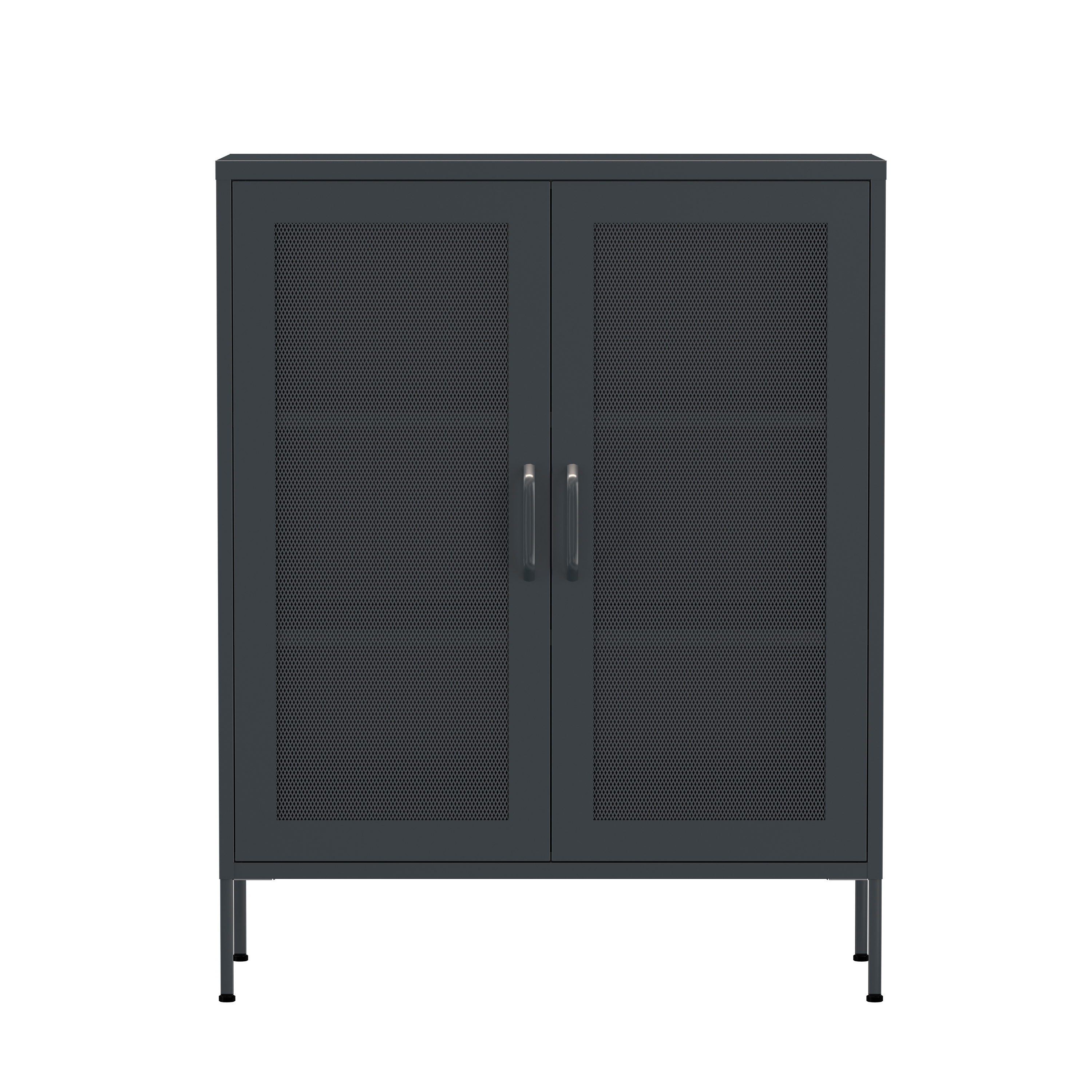 Kommode Metall BRANDO 80 x 101 cm anthrazit