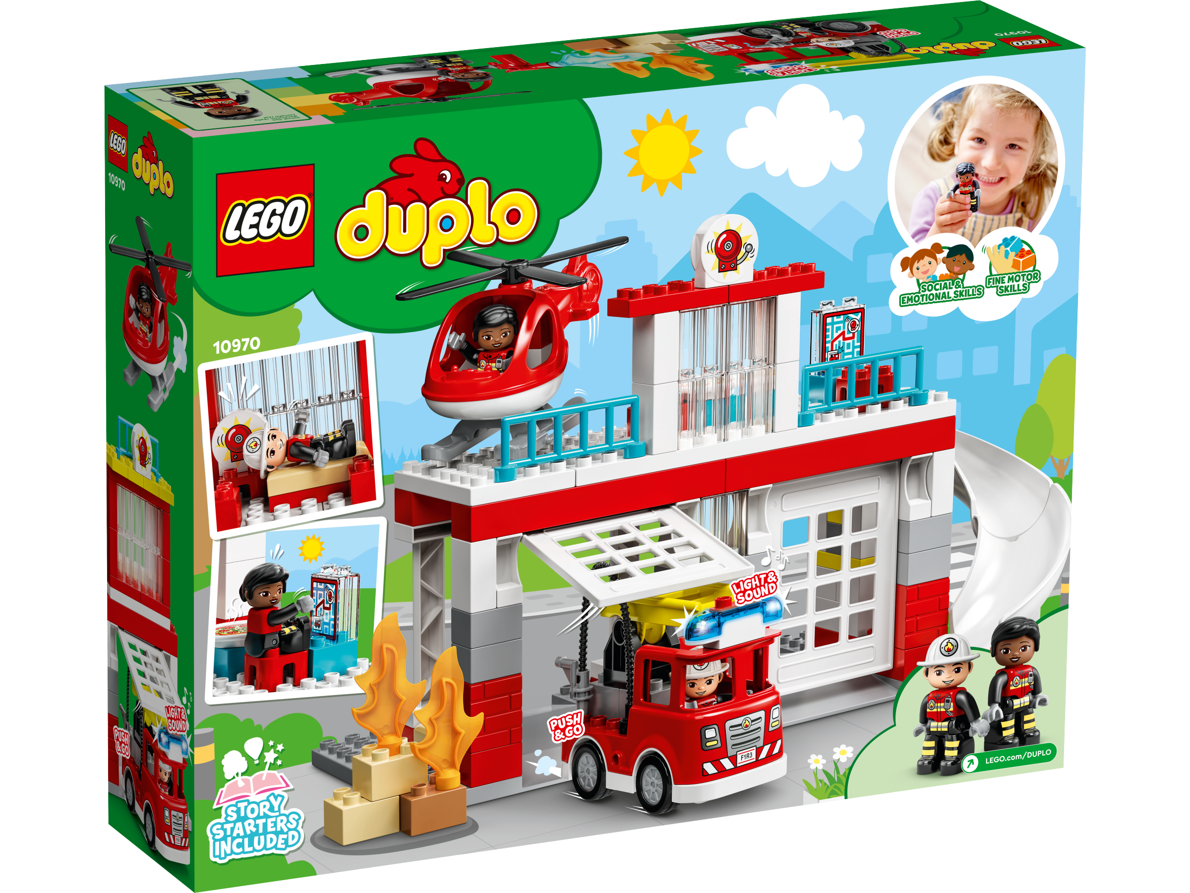 quartel de bombeiros e o helicóptero de bombeiros 10970.