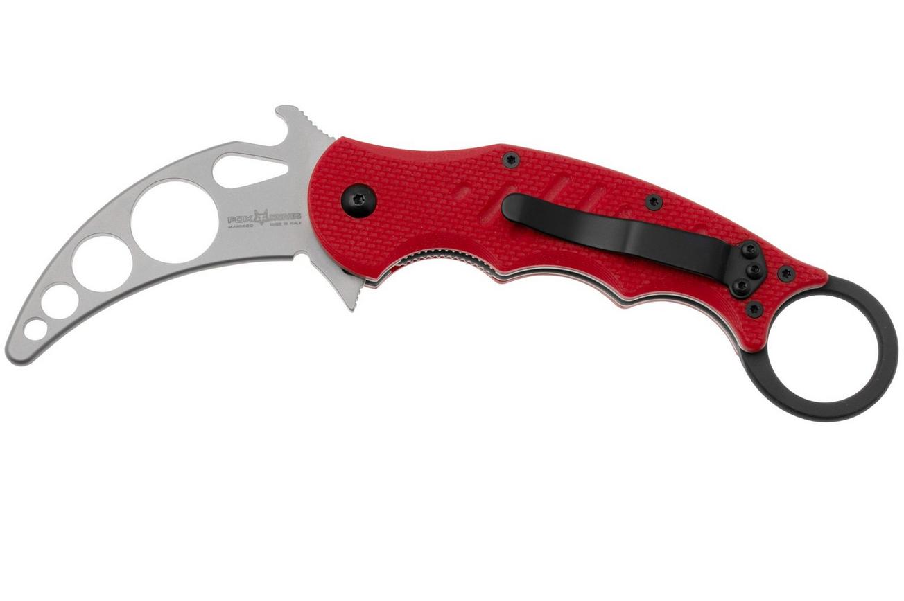 Fox Knives TK-479 Red G10, Folding Training Karambit, trainingsmes