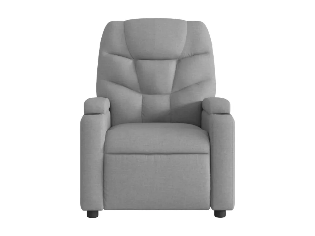 Fauteuil massant inclinable Gris clair Tissu