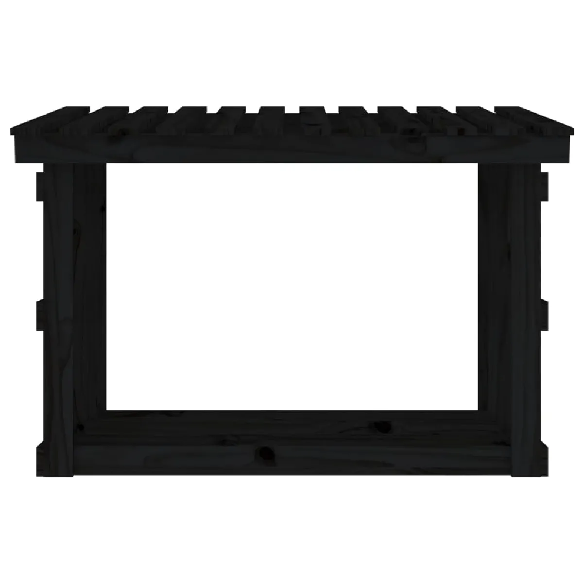 vidaXL Support pour bois de chauffage - Noir