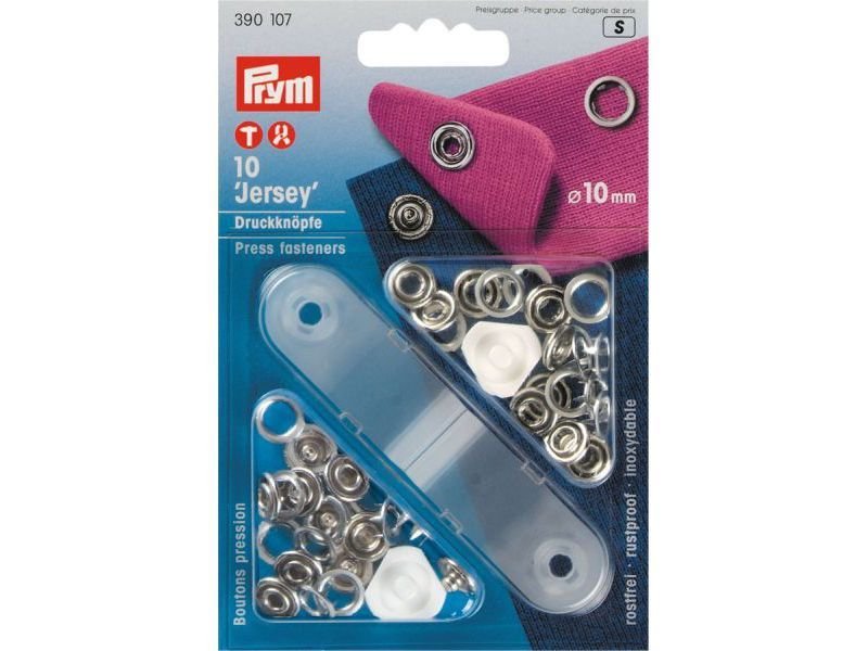 Prym Druckknopf Jersey, silber glänzend