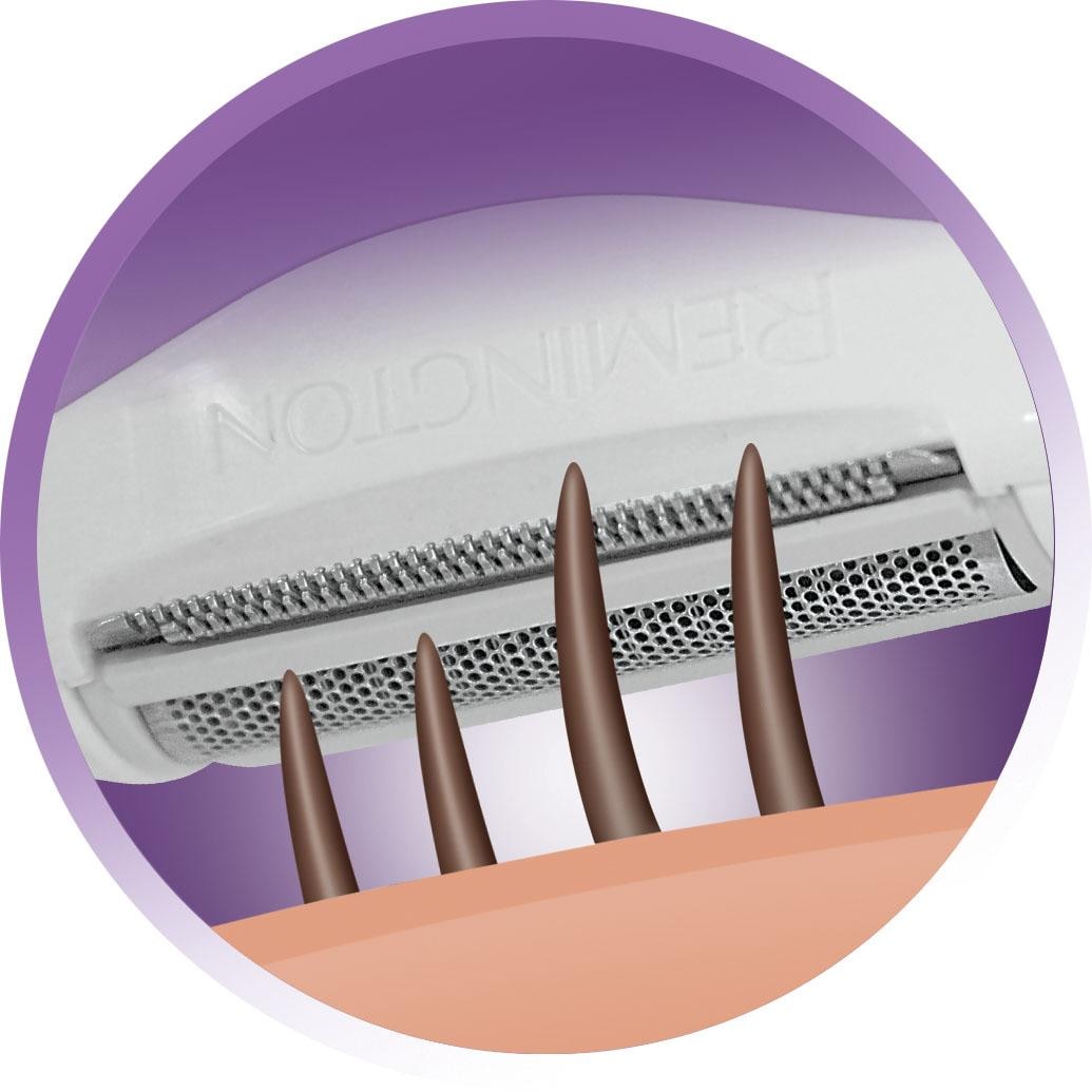 Remington Elektrorasierer »Compact smooth&silky WSF4810« für Nass-und Trockenanwendung, batteriebetrieben