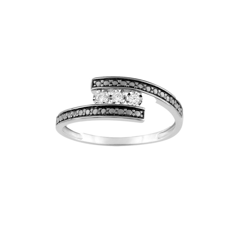 Bague Femme - Or 18 Carats - Diamant 0,05 Carats
